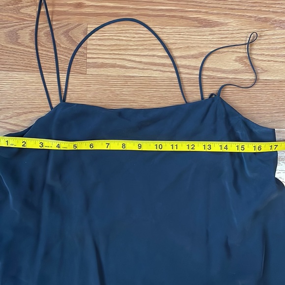 AllSaints Silk Black Mira Slip Dress w/ Spaghetti Straps Size 8 EUC - Picture 6 of 8